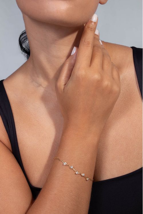 Pulseira Ondulada Com Zircônias