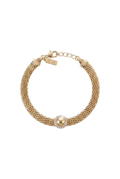 Pulseira Malha Com Cravejado